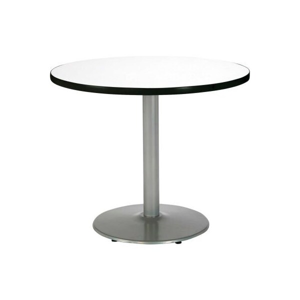 36" Round Restaurant Table, White